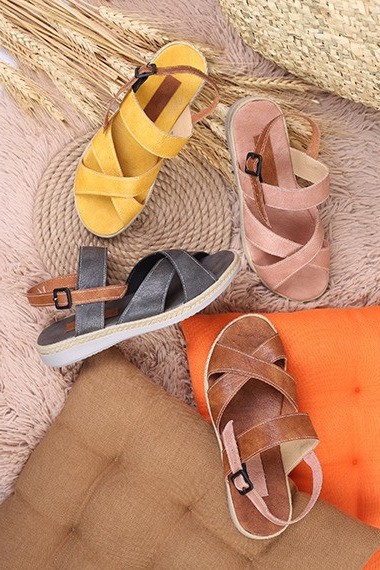 کفش صندل تابستانی زنانه ضربدری صابری