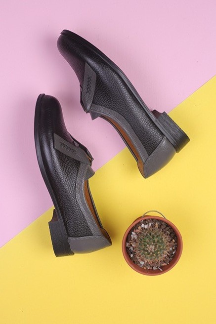 کفش چرم پرسنلی زنانه کد108