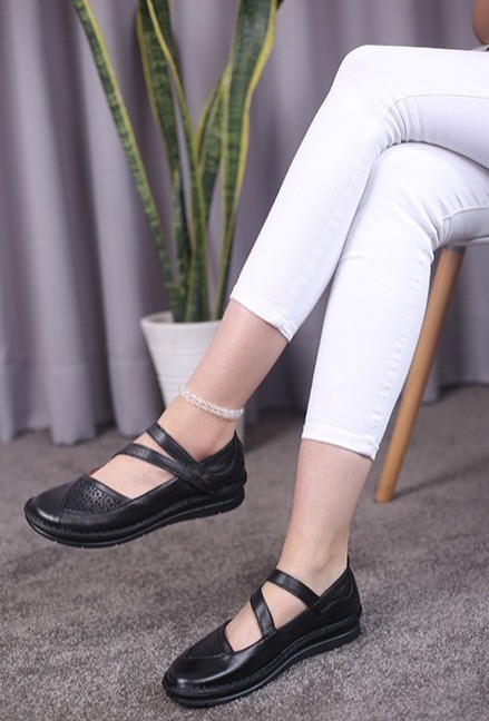 کفش چرم زنانه کد 138