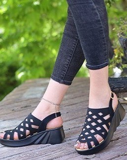 کفش صندل زنانه رکابدار مارتا مشکی کد123