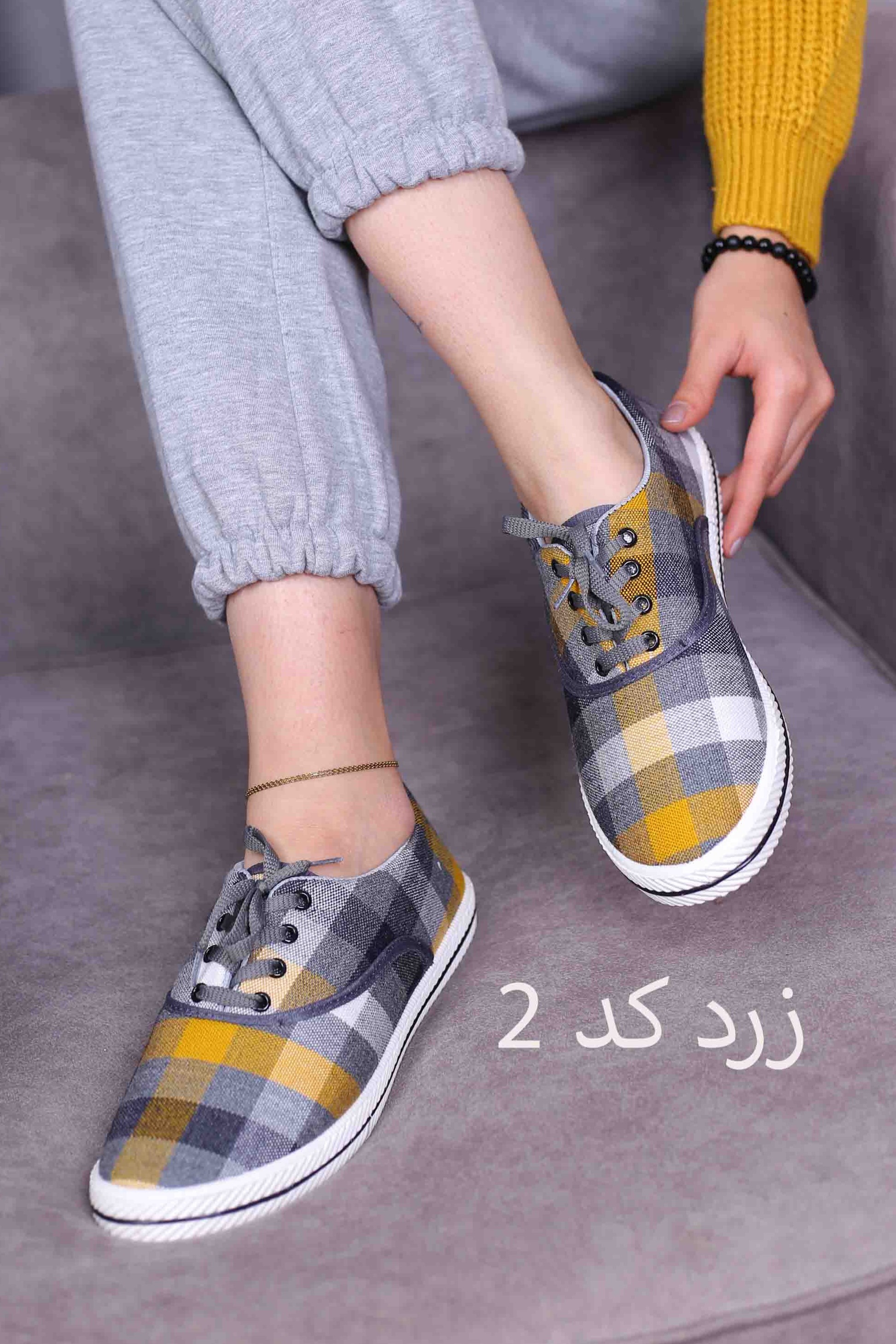کفش ونس زنانه چهارخونه