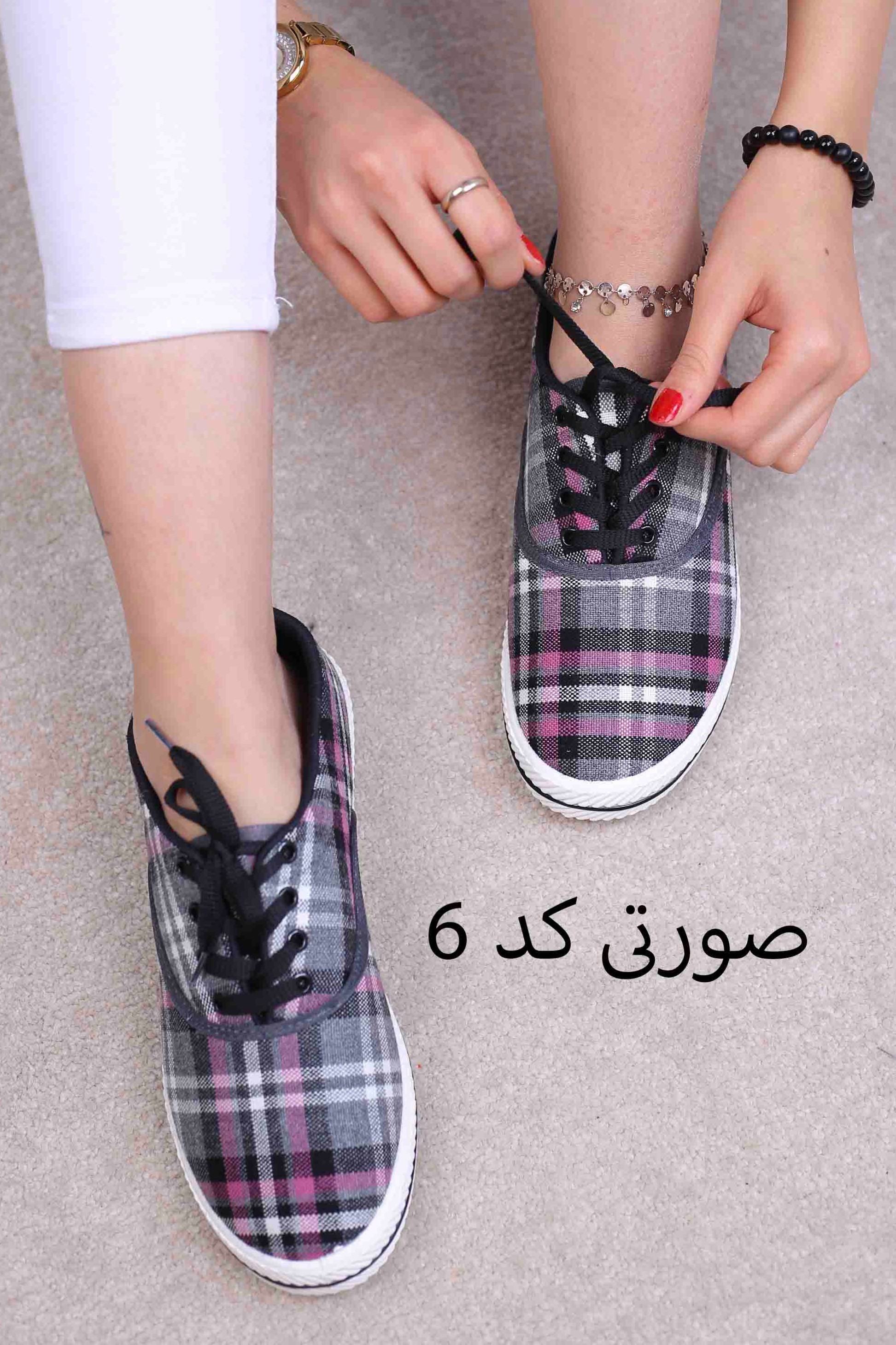 کفش ونس زنانه چهارخونه 2