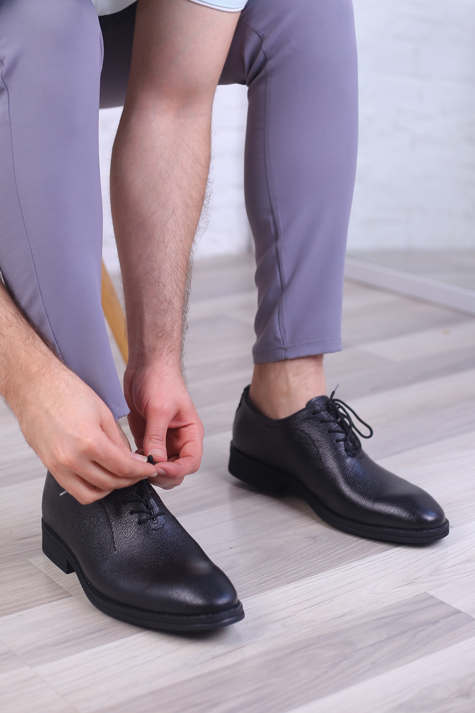 کفش چرم مردانه مجلسی کریستالی