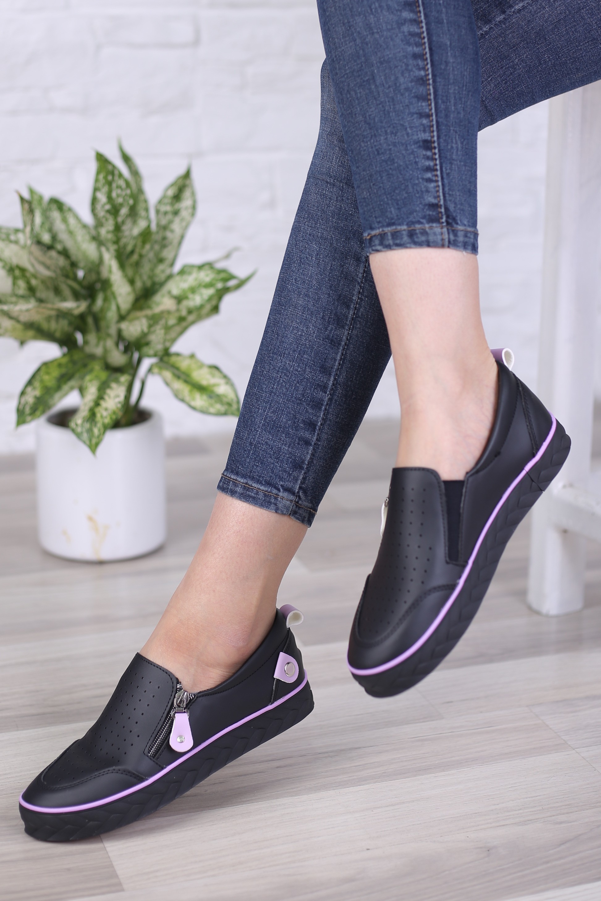 کفش کالج زنانه زیپی