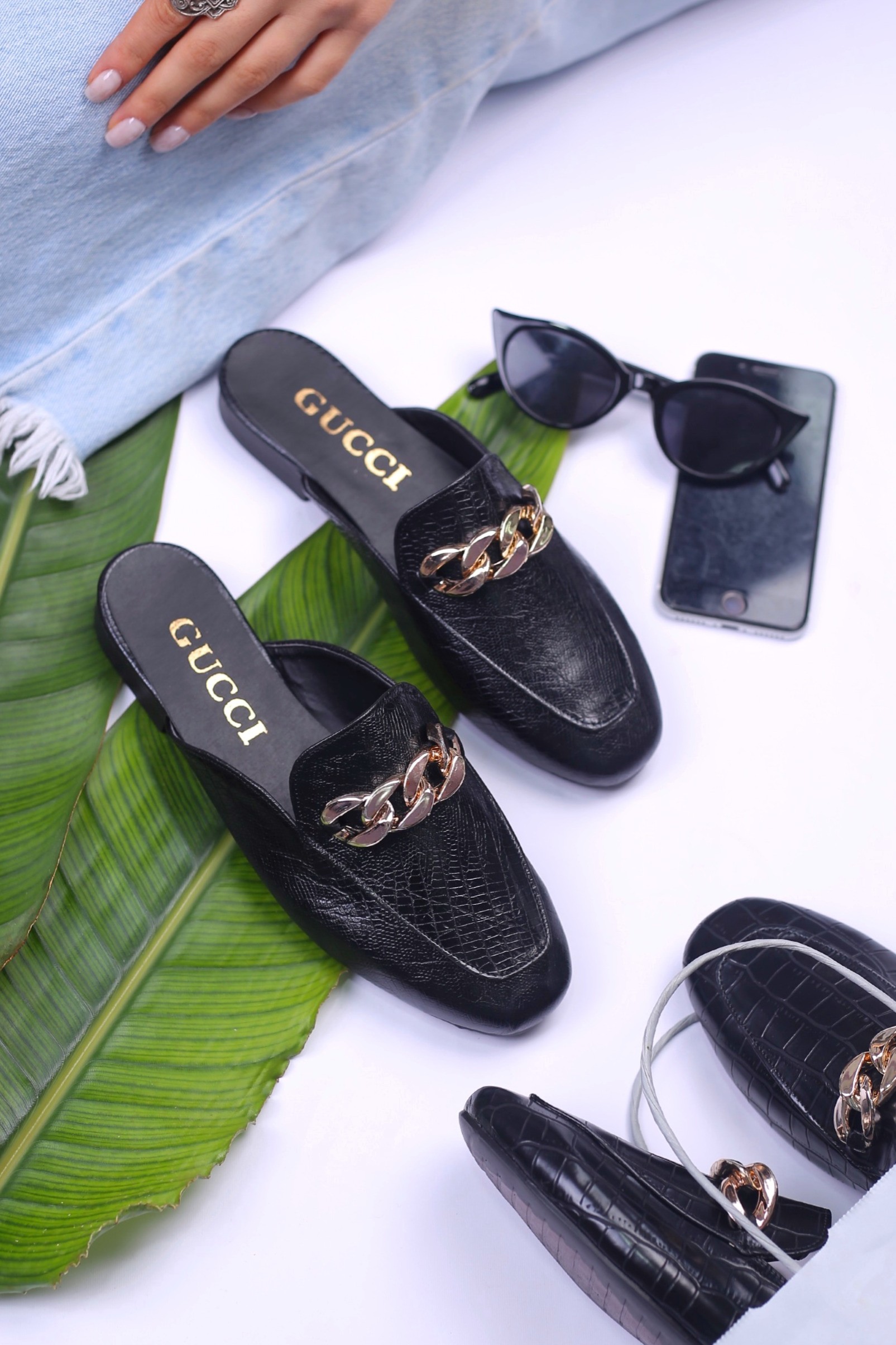 کفش صندل زنانه جلو بسته تابستانی گوچی کارتیر