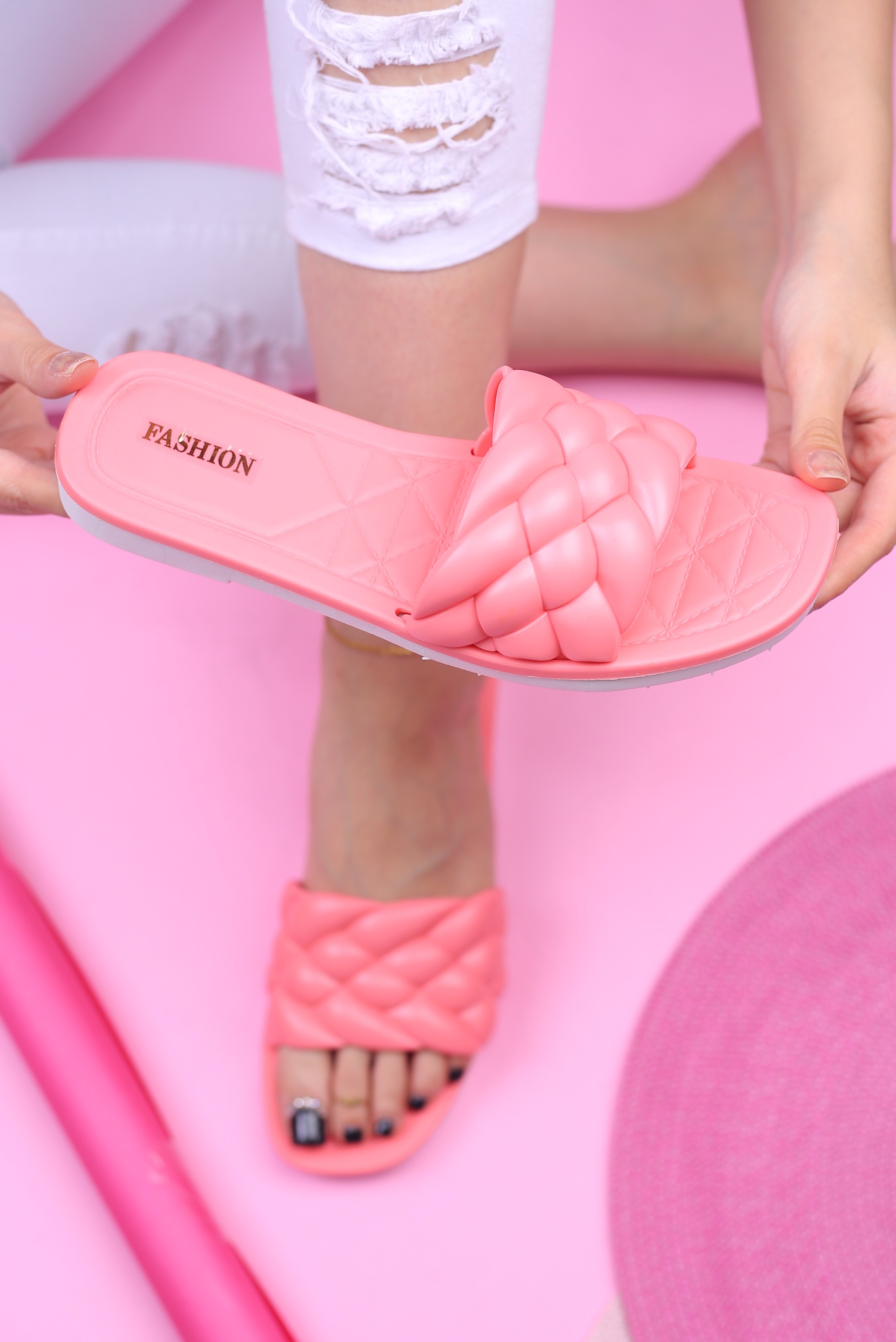 کفش صندل زنانه راحتی گندم بافتی