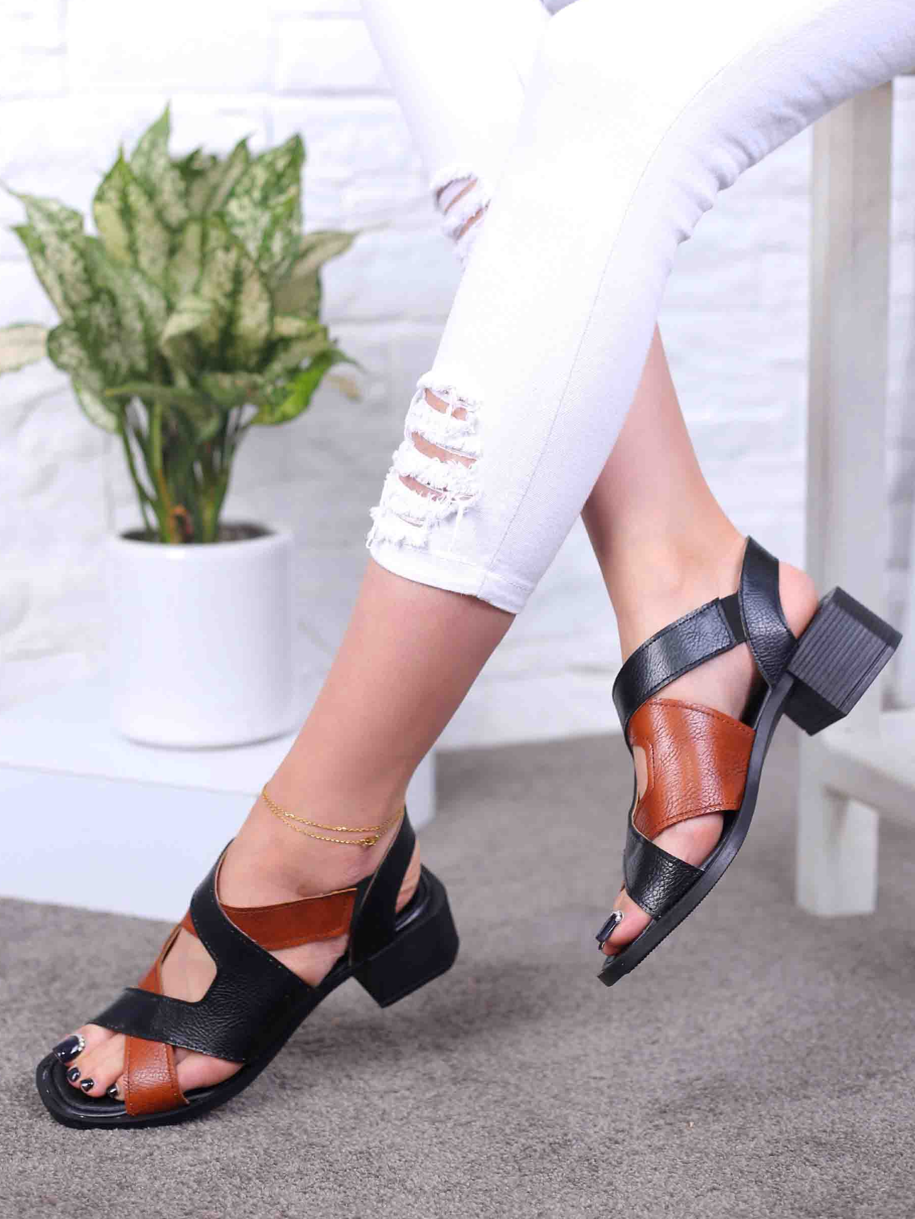 کفش صندل زنانه تابستانی رکابدار لوزی جوکر