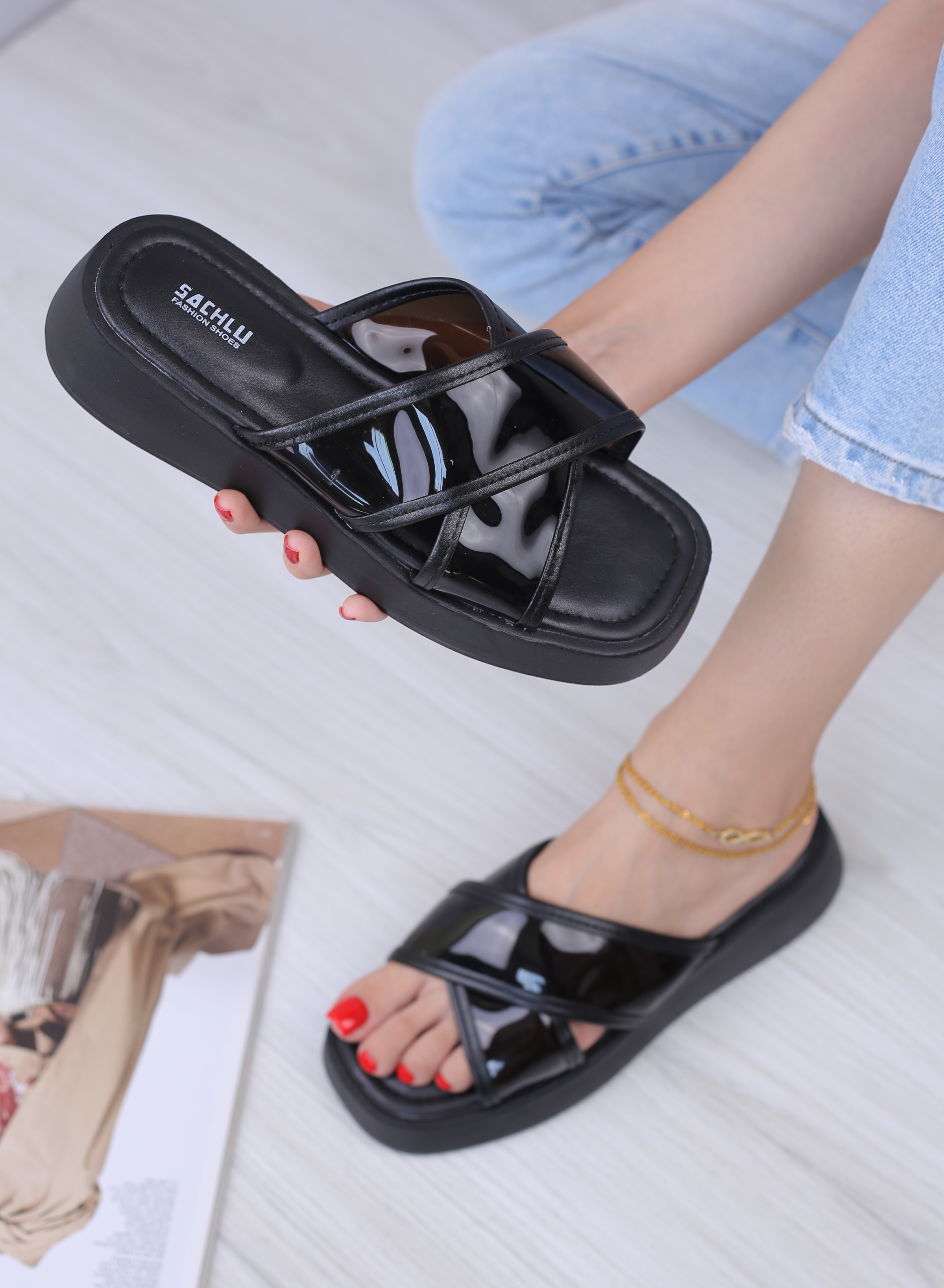 کفش صندل زنانه روفرشی دلناز