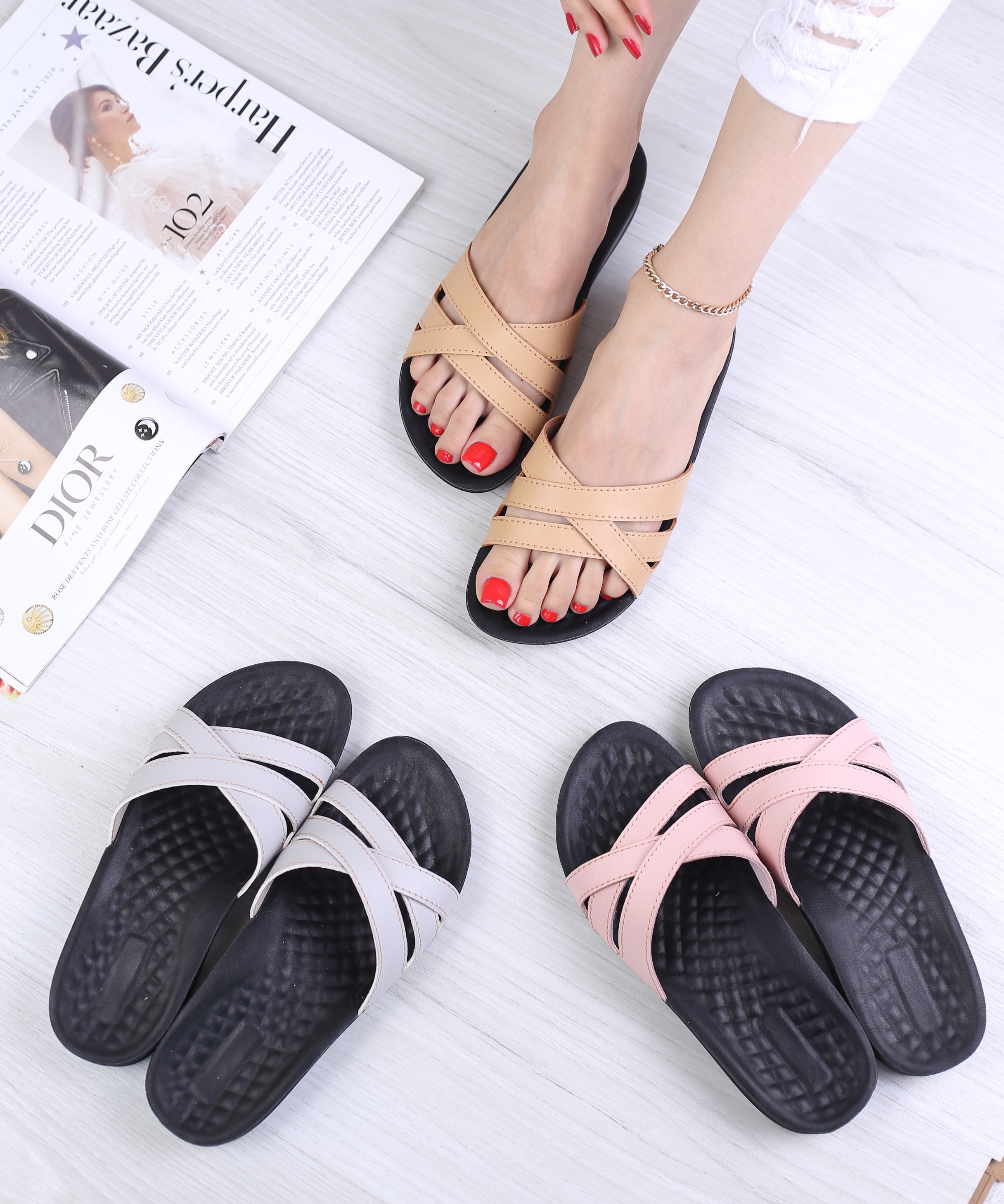 کفش صندل زنانه روفرشی ماهور رنگین