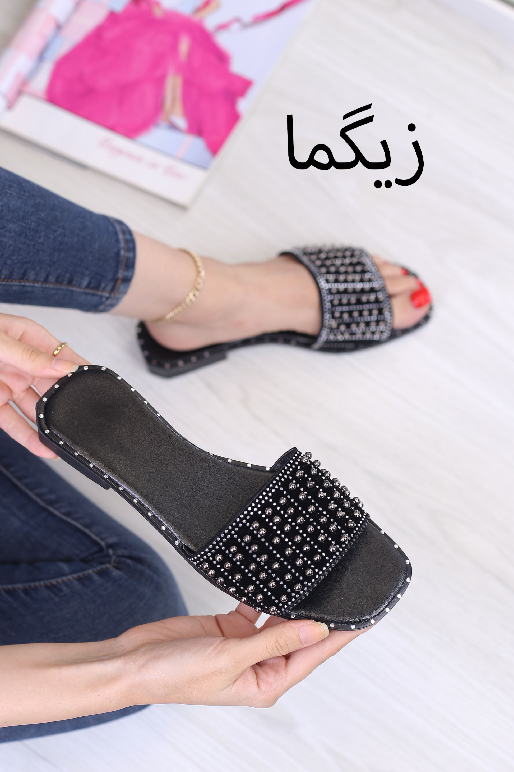 کفش صندل زنانه روفرشی رخشان