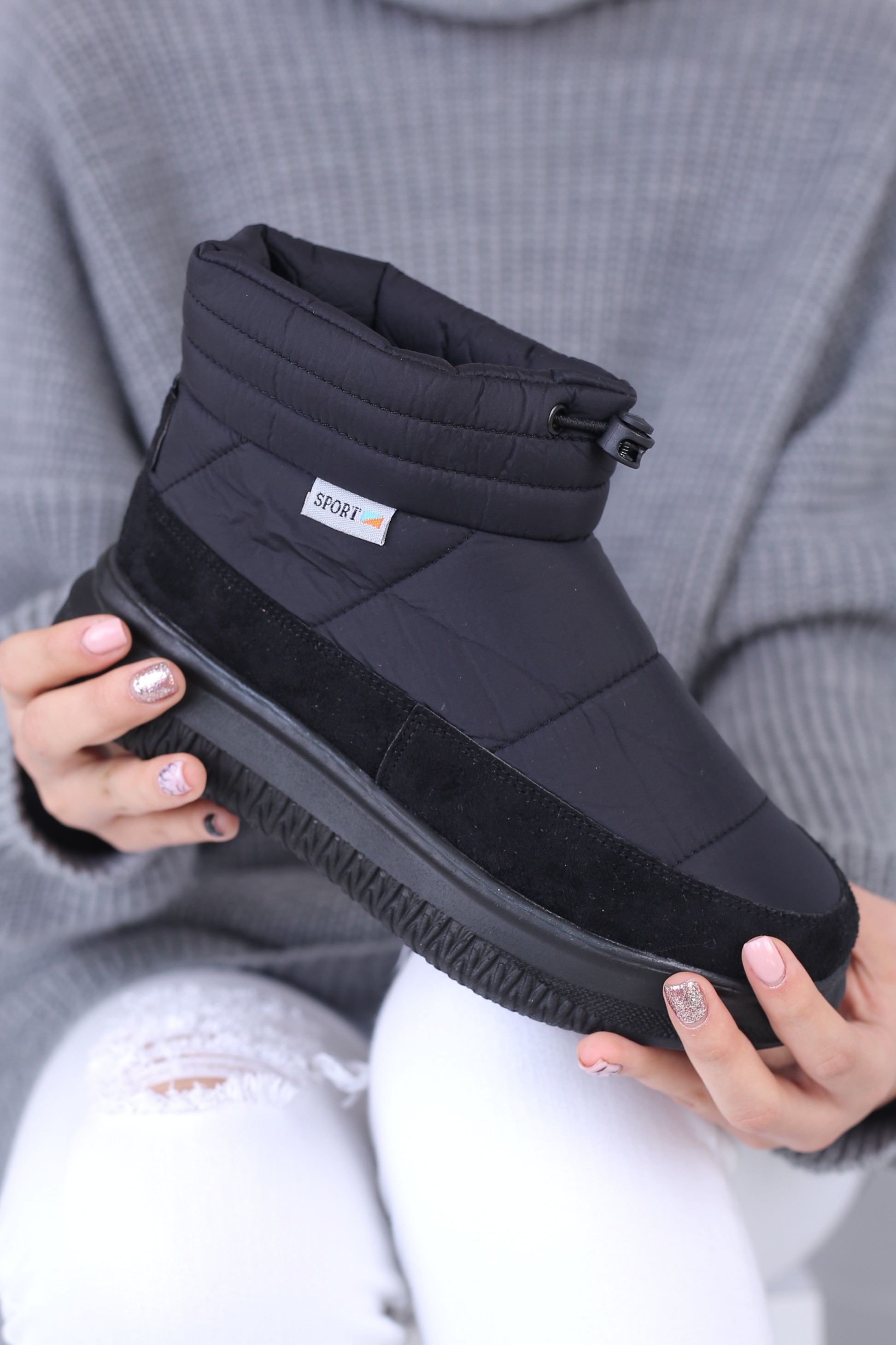 نیم بوت زنانه شمعی ساق کوتاه