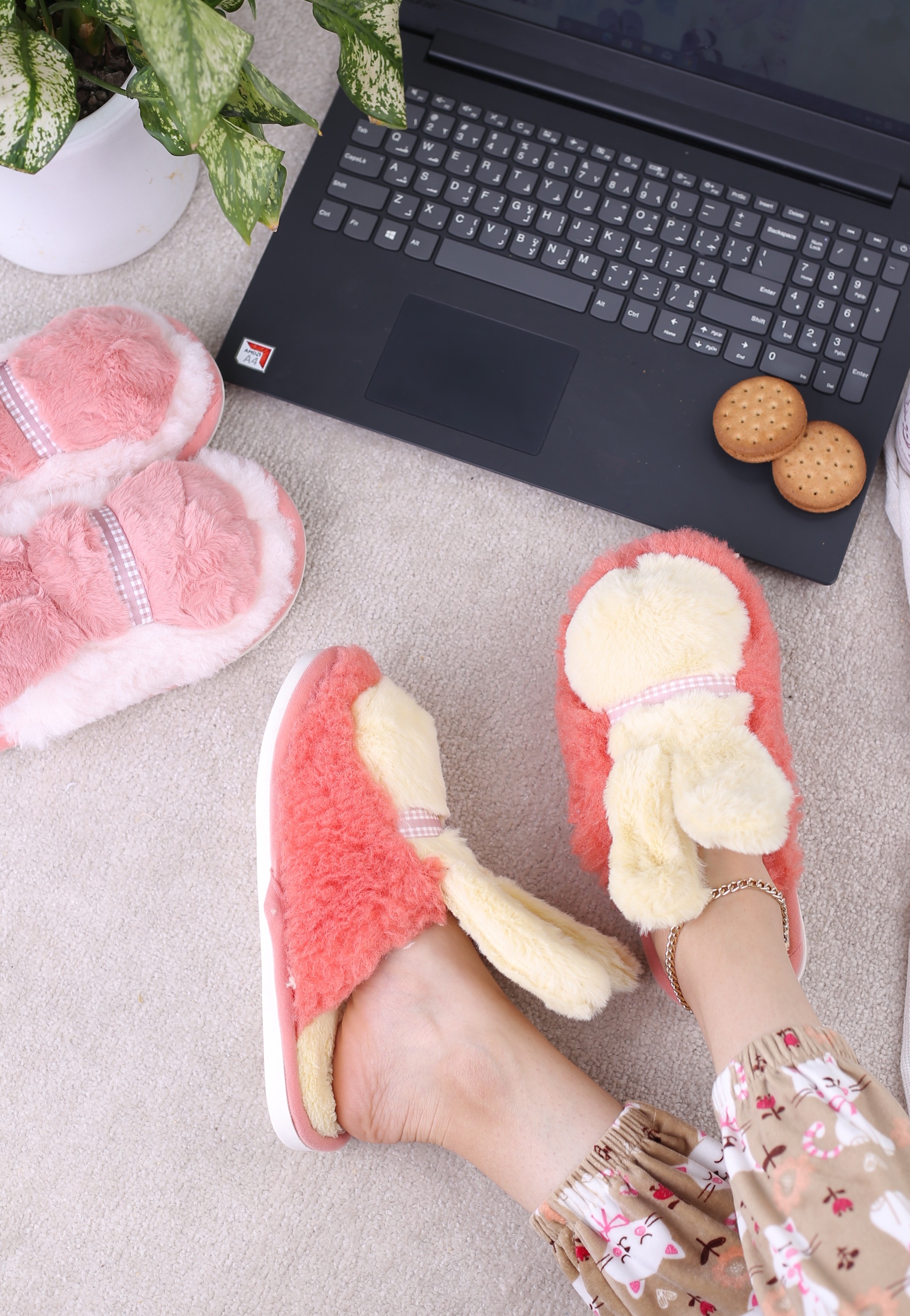 پاپوش جلوبسته زنانه خرگوش رنگی