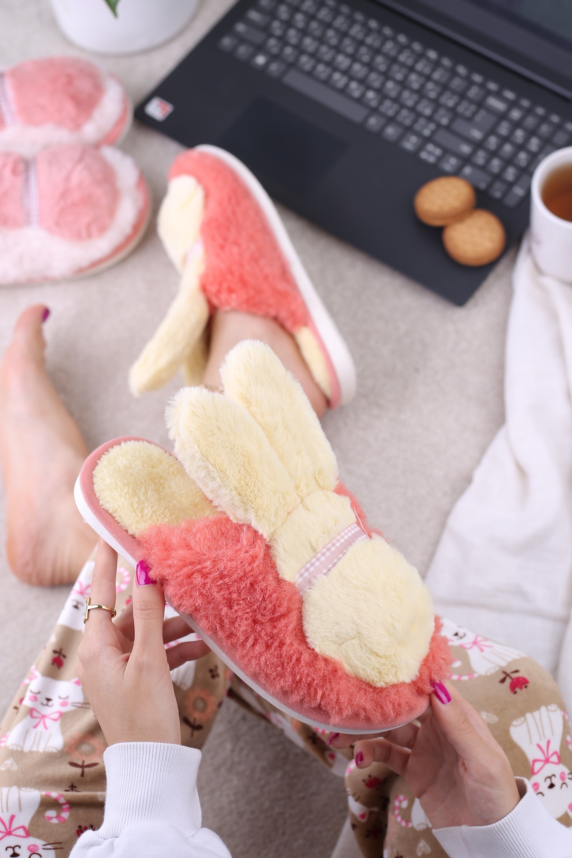 پاپوش جلوبسته زنانه خرگوش رنگی