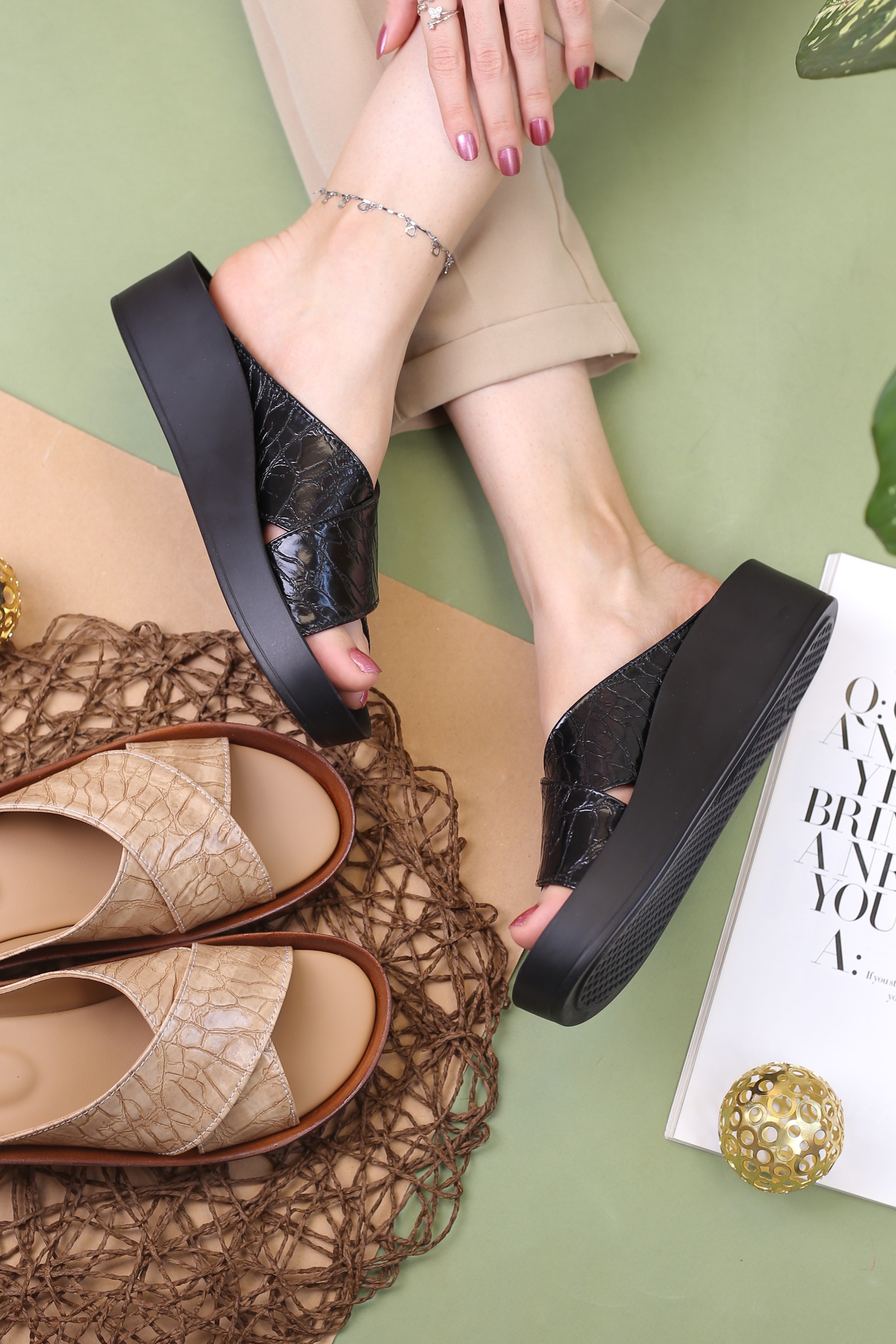 کفش صندل زنانه روفرشی درسا