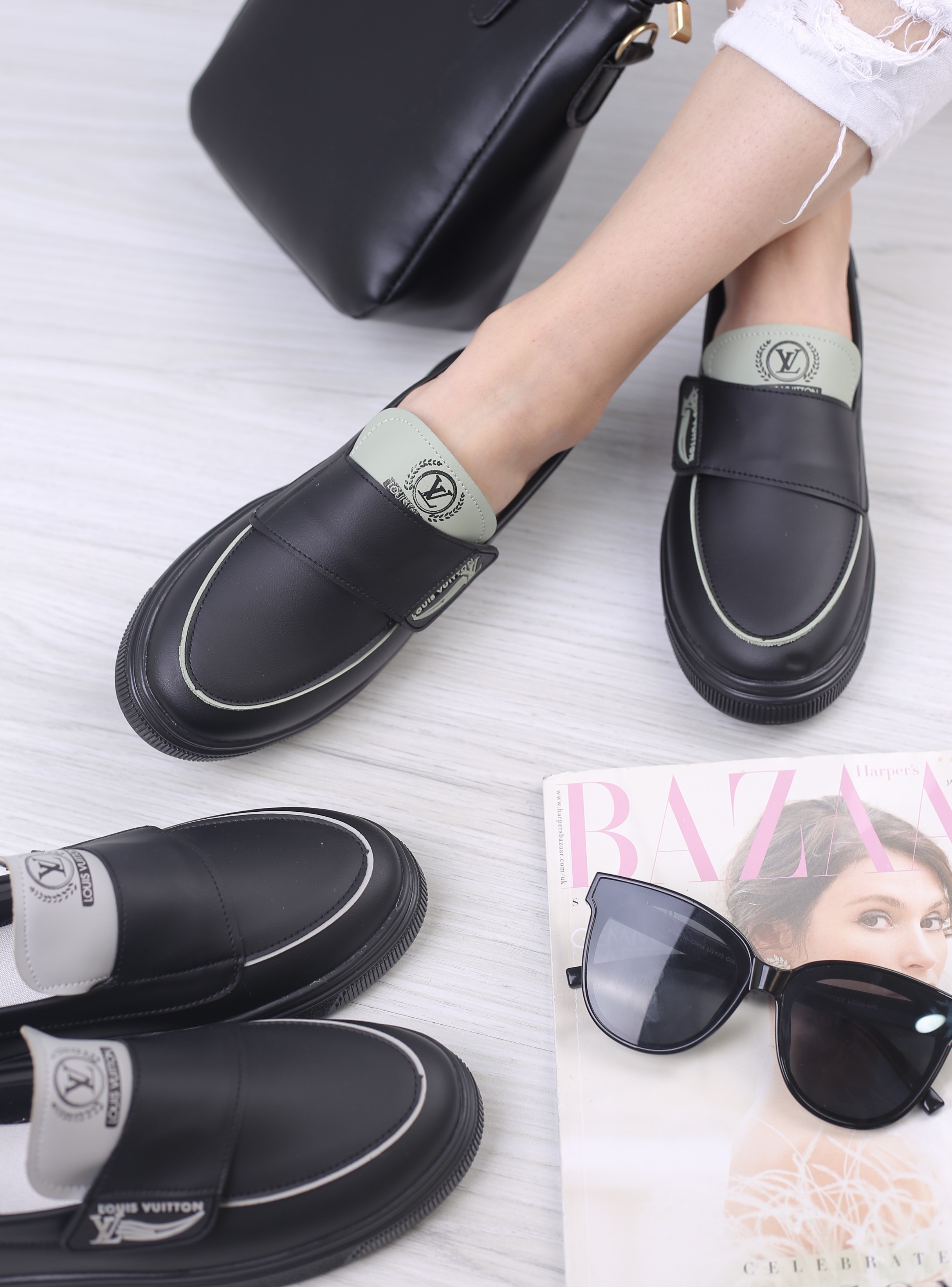 کفش کالج زنانه تک چسب