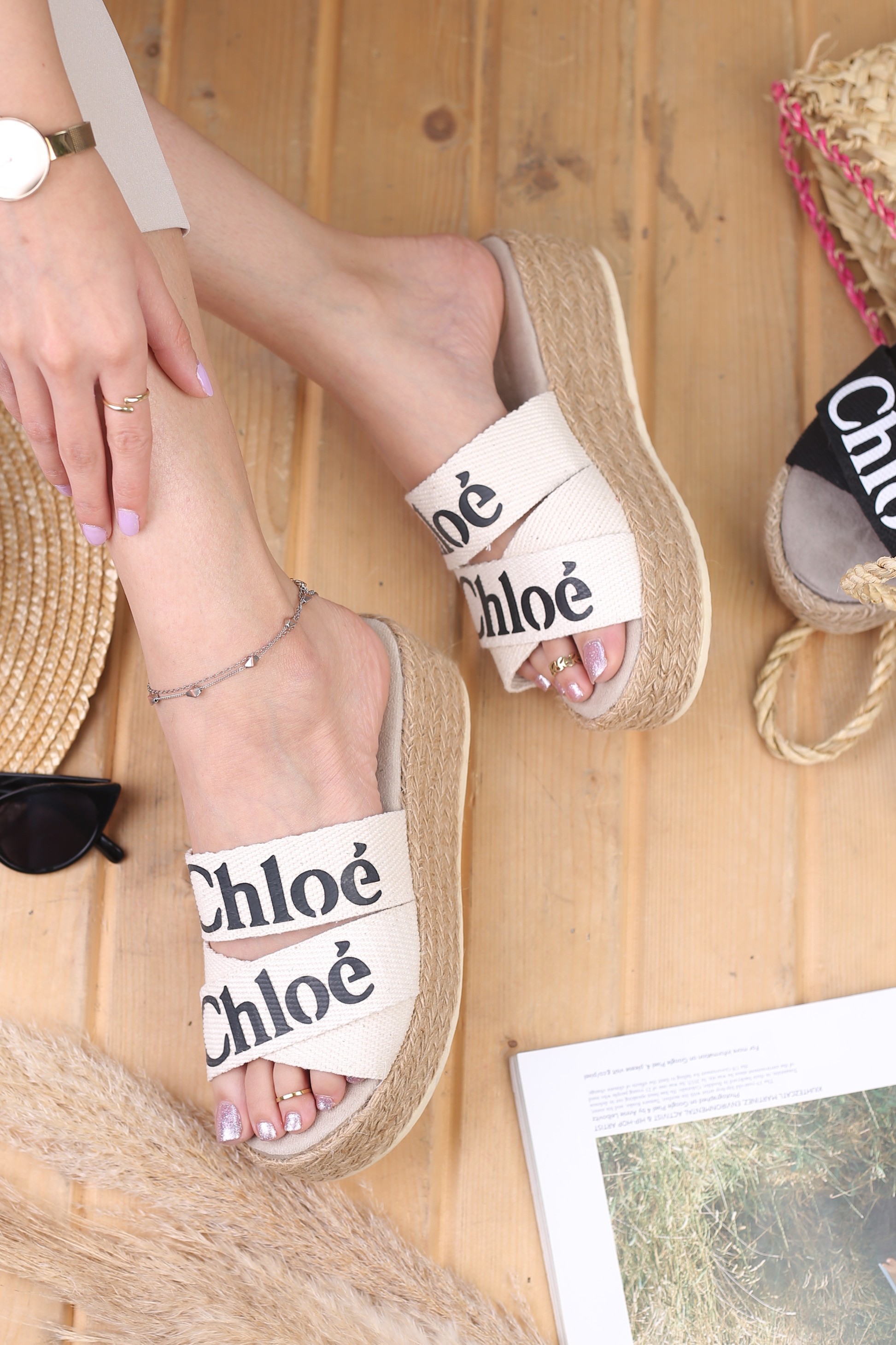 کفش صندل زنانه کنفی Chloe