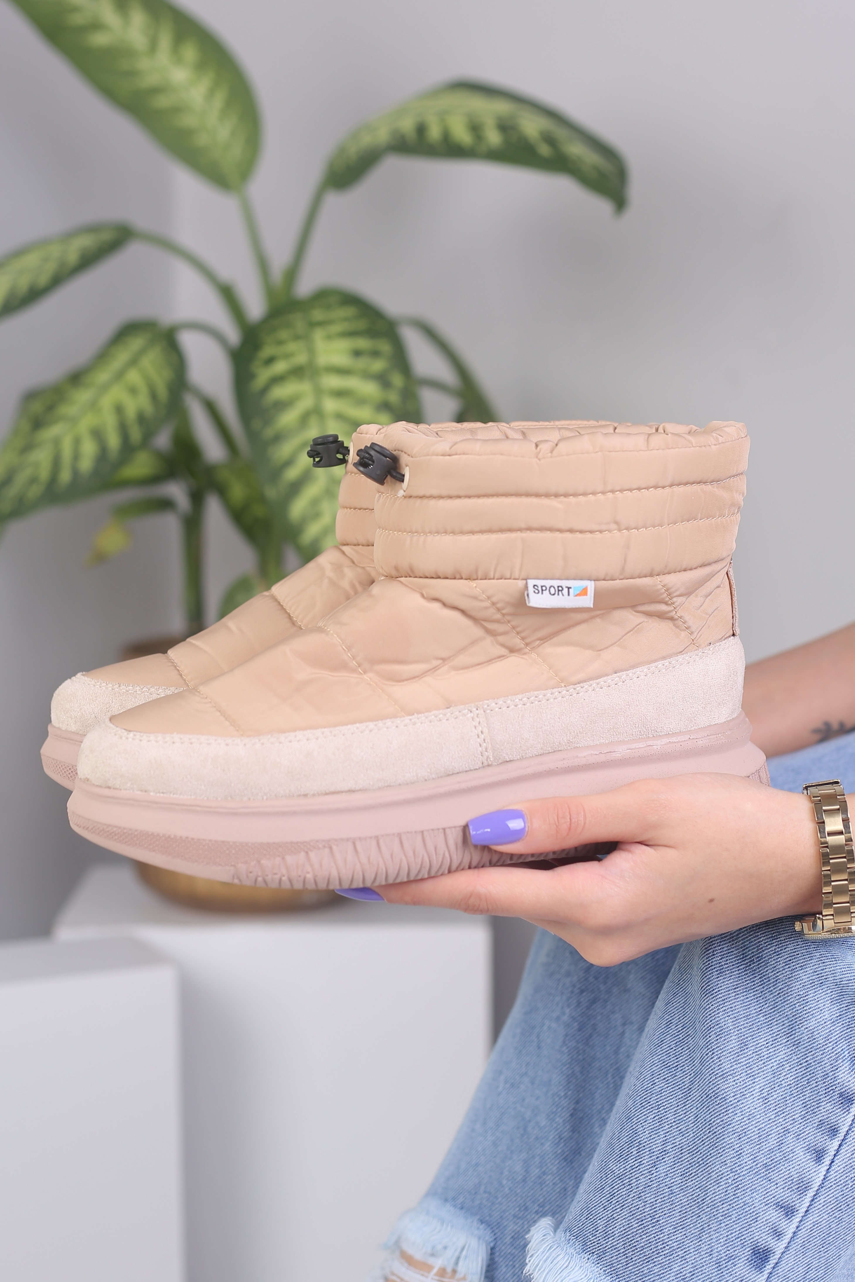 نیم بوت زنانه شمعی ساق کوتاه